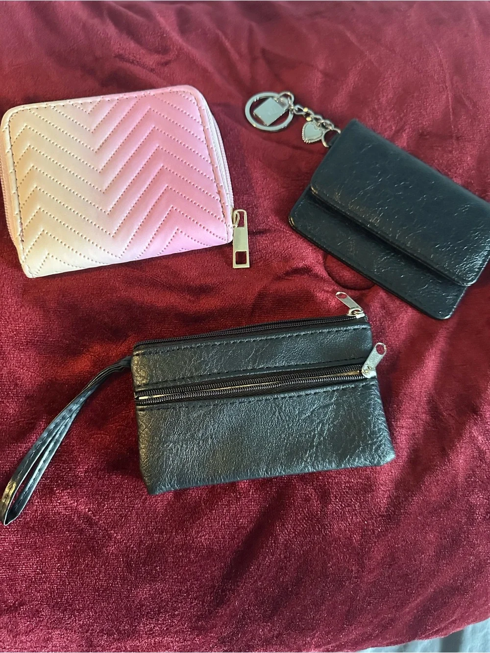 Pink Quilted Zip Wallet - Women Bags Each one listed at $6